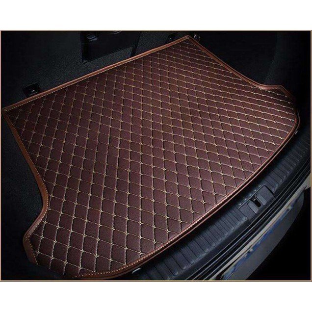 Cheap Dark Brown Luxury Leather Diamond Trunk Base Mats UK