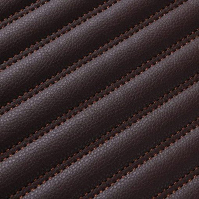 Cheap Dark Brown Luxury Leather Stripe Car Mats UK